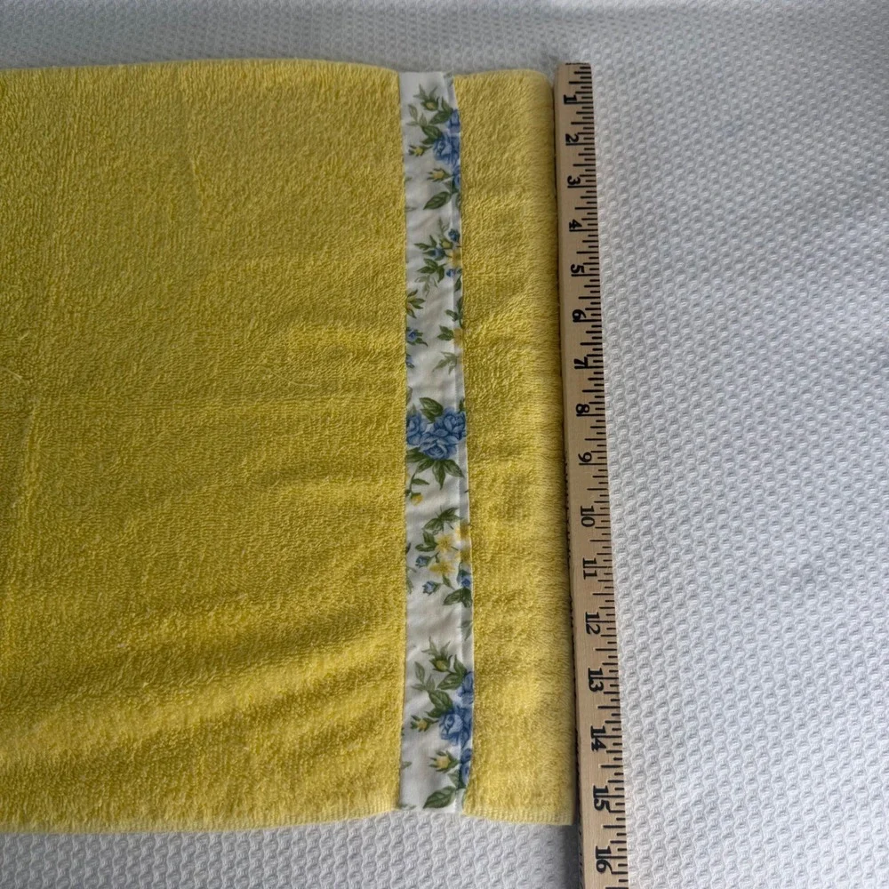 Vintage Ralph Lauren & St Marys Hand Towel Set 6pc Daffodil Yellow Floral USA